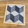 Dessous de plat Bois et carrelage Noir Gris et Blanc – Image 8