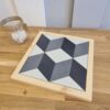 Dessous de plat Bois et carrelage Noir Gris et Blanc – Image 7